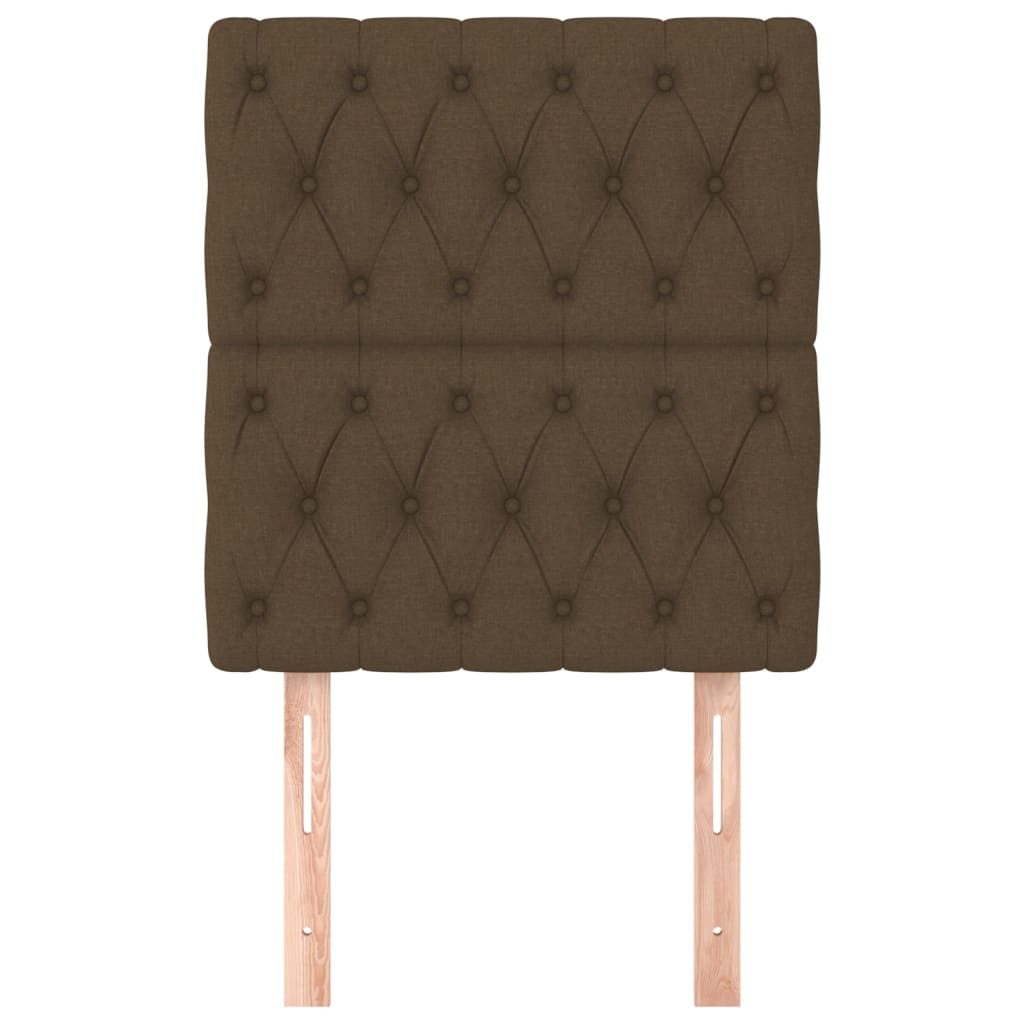 Tête de lit marron foncé 80x7x118/128 cm Tissu - XIOS