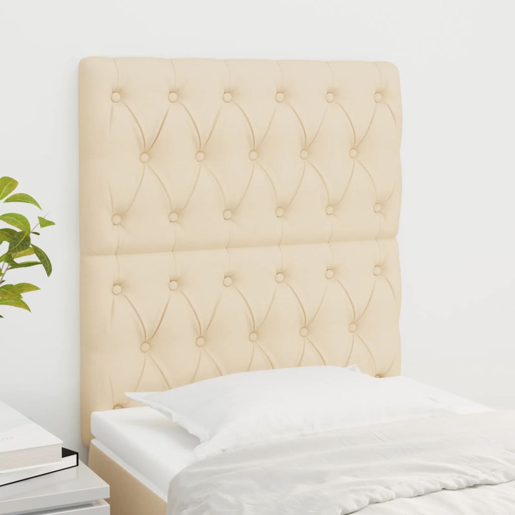 Tête de lit Crème 80x7x118/128 cm Tissu - XIOS