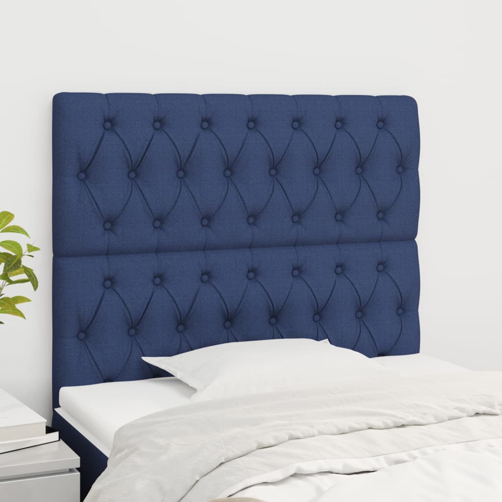 Têtes de lit 2 pcs Bleu 90x7x78/88 cm Tissu - XIOS