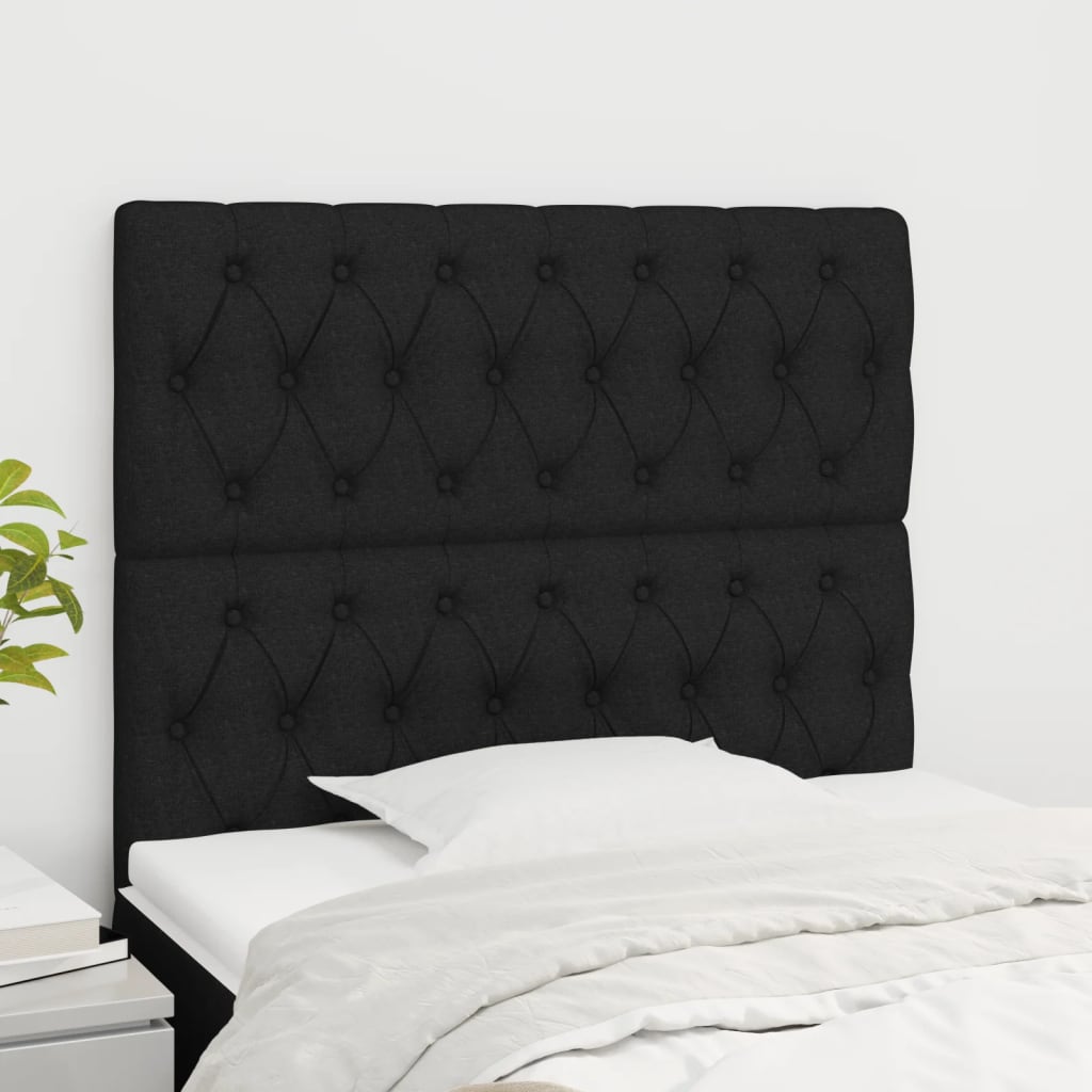 Têtes de lit 2 pcs Noir 100x7x78/88 cm Tissu - XIOS