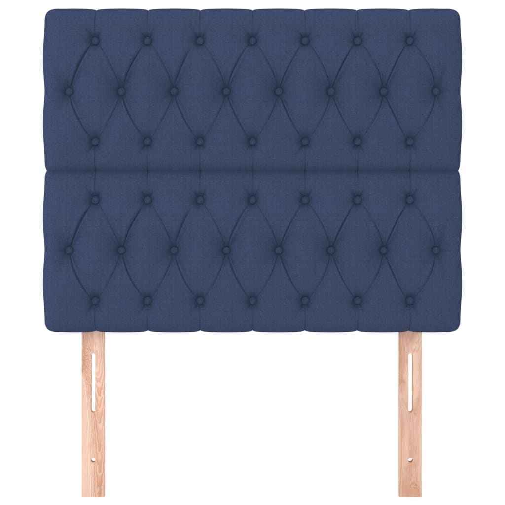 Têtes de lit 2 pcs Bleu 100x7x78/88 cm Tissu - XIOS