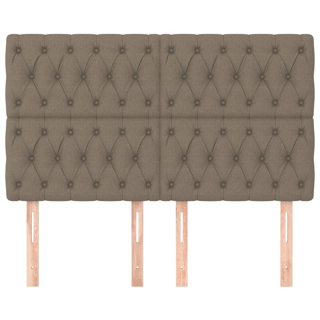 Tête de lit Taupe 144x7x118/128 cm Tissu - XIOS