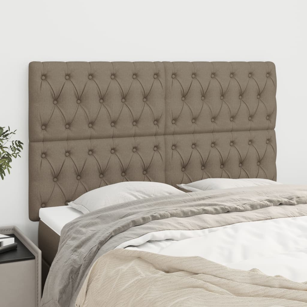 Tête de lit Taupe 144x7x118/128 cm Tissu - XIOS