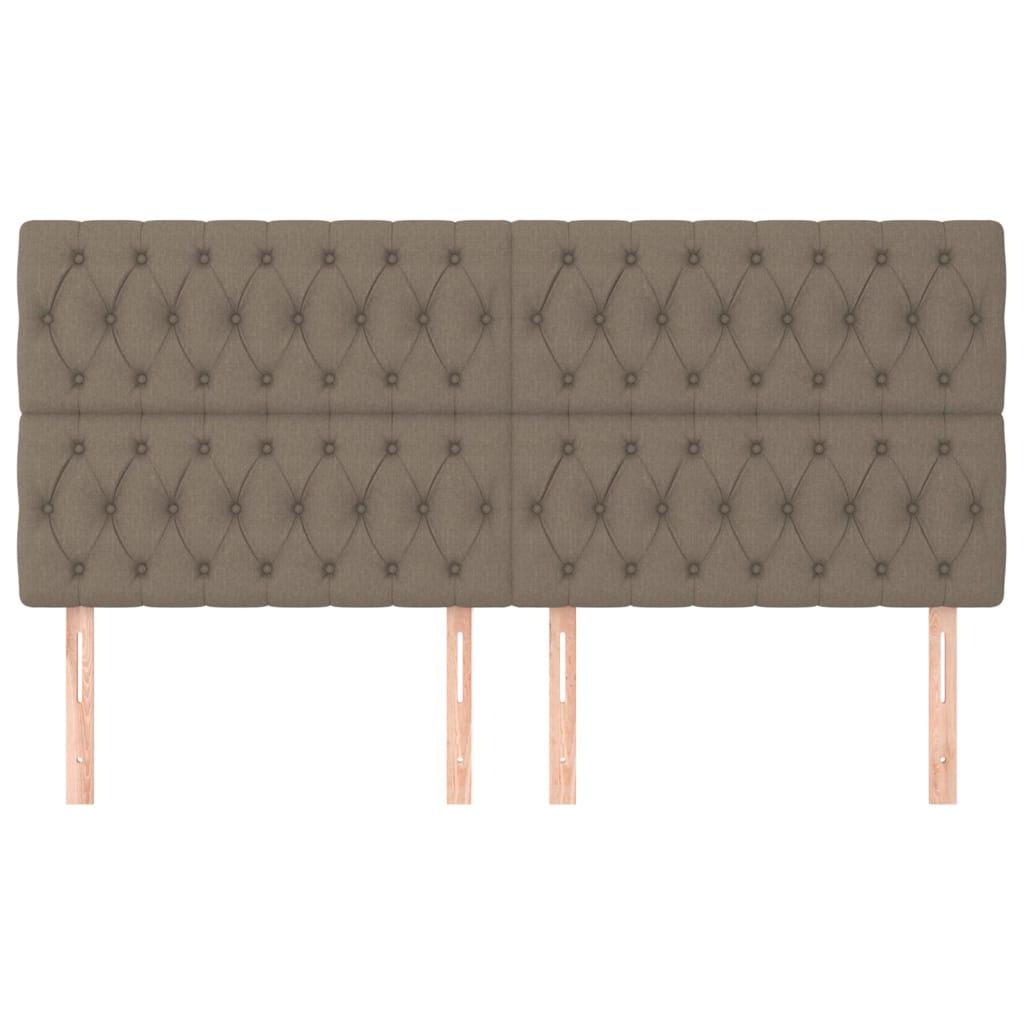 Tête de lit Taupe 180x7x118/128 cm Tissu - XIOS