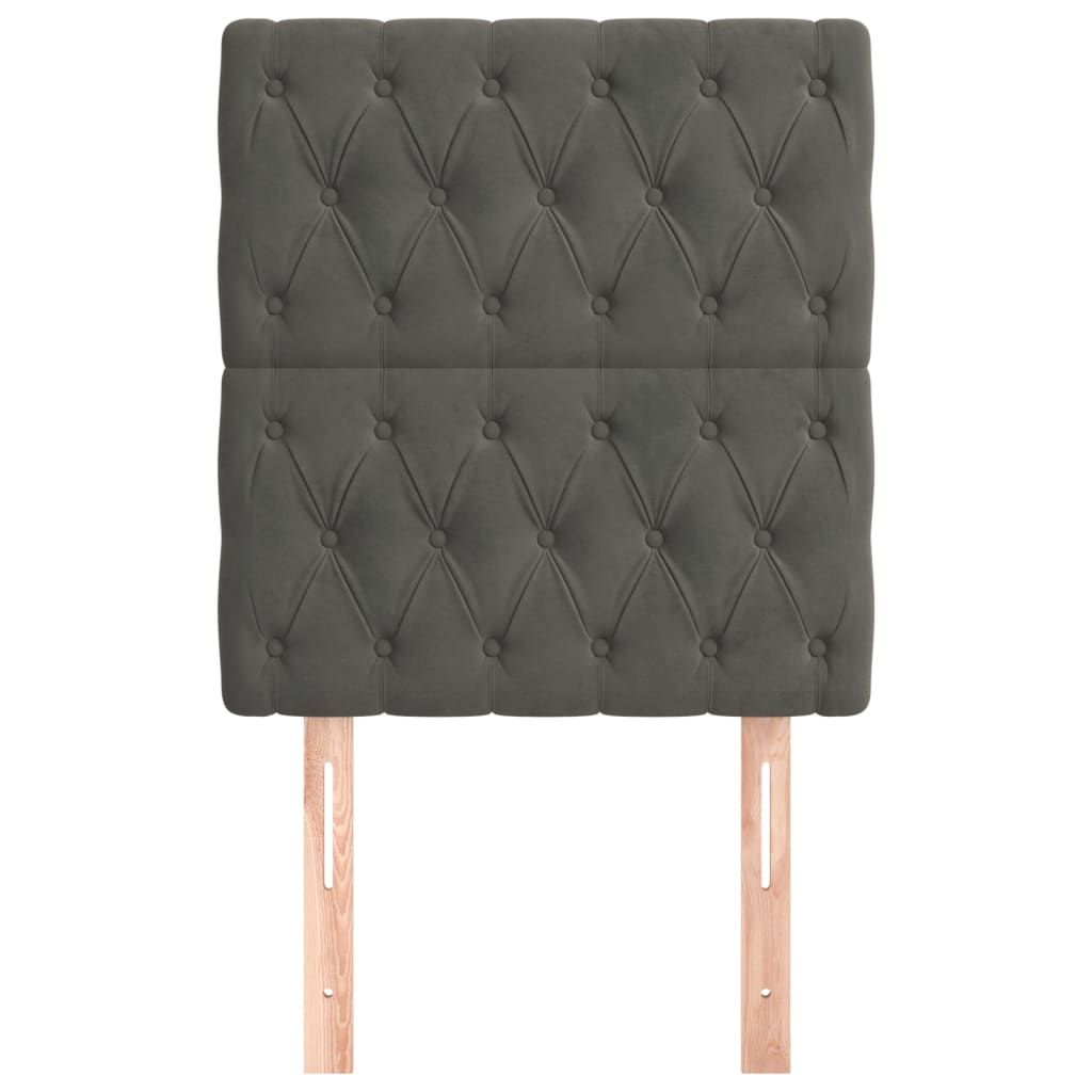 Tête de lit Gris foncé 80x7x118/128 cm Velours - XIOS