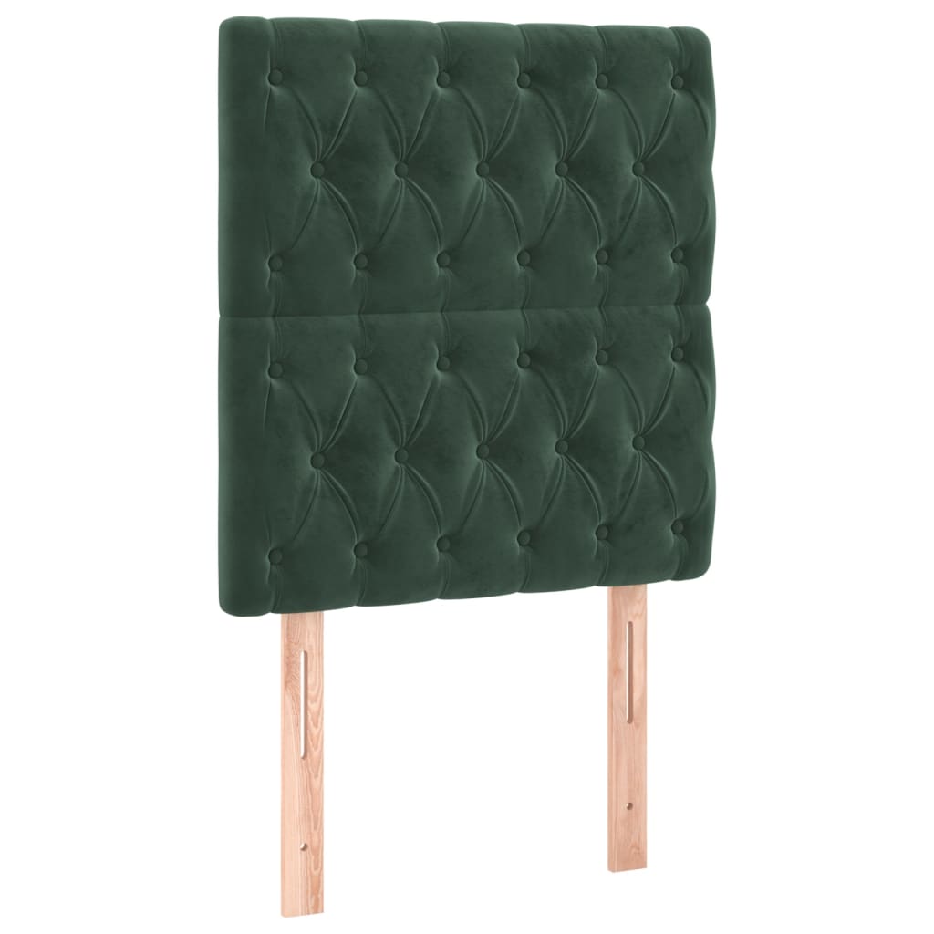 Têtes de lit 2 pcs Vert foncé 80x7x78/88 cm Velours - XIOS
