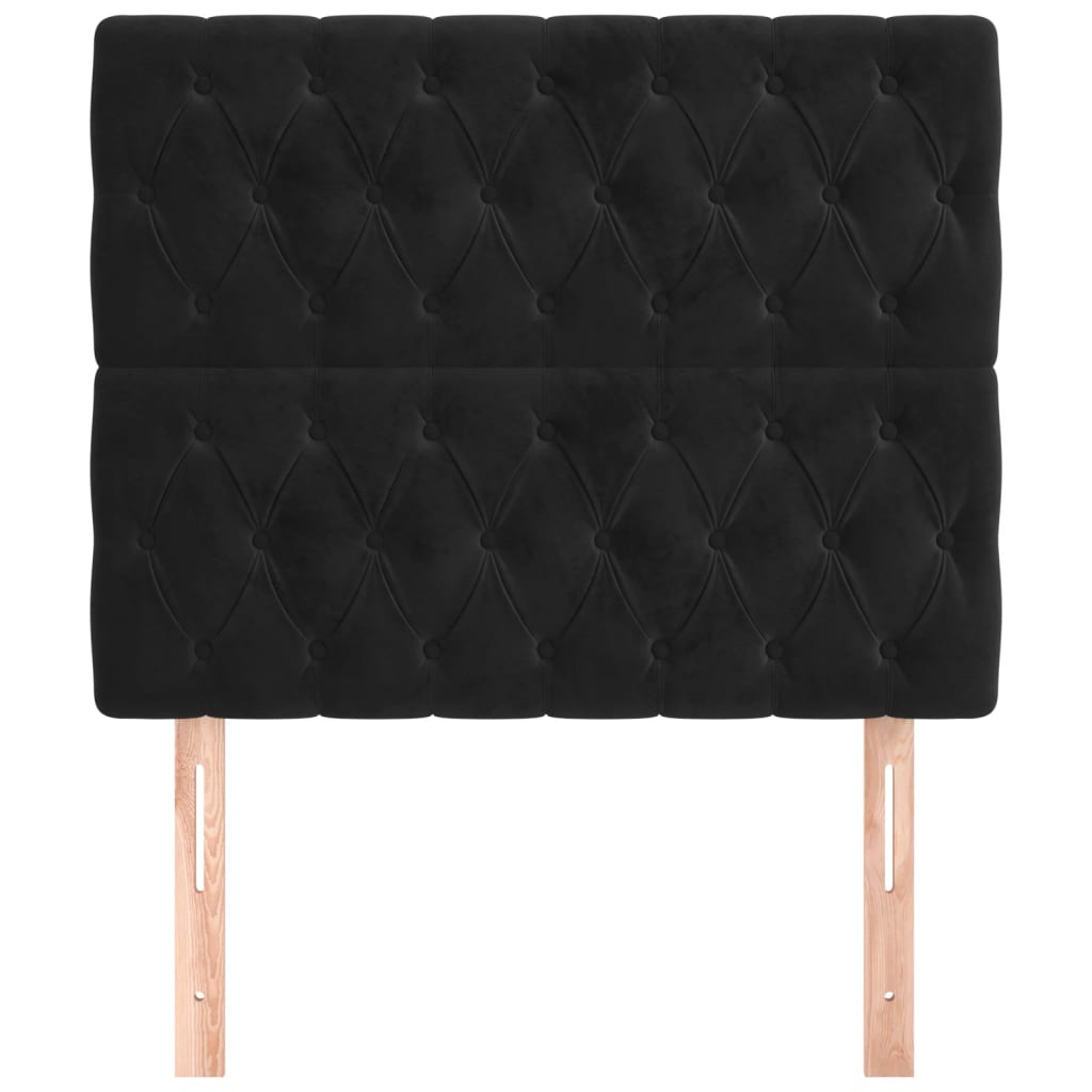 Tête de lit Noir 90x7x118/128 cm Velours - XIOS
