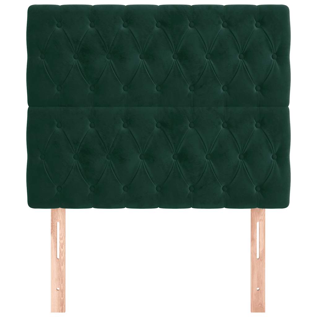 Tête de lit Vert foncé 100x7x118/128 cm Velours - XIOS