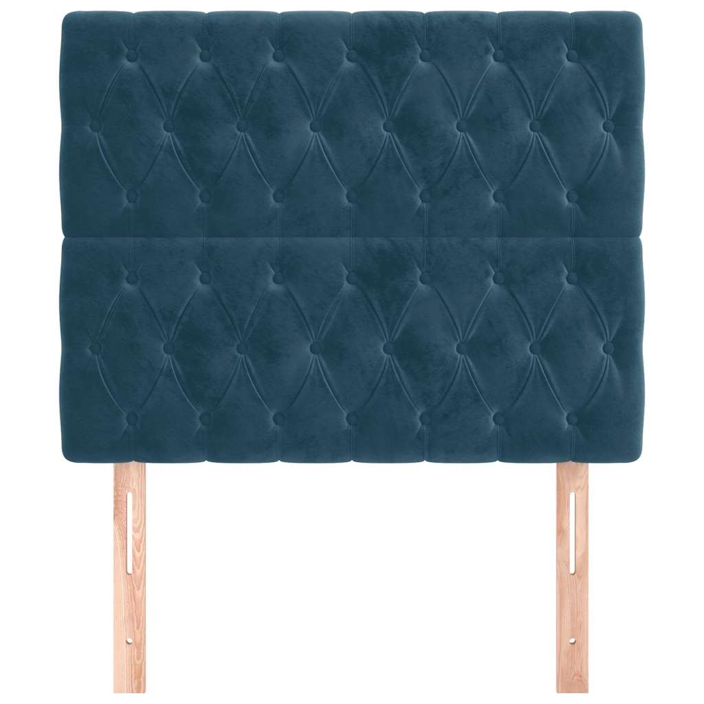 Tête de lit Bleu foncé 100x7x118/128 cm Velours - XIOS