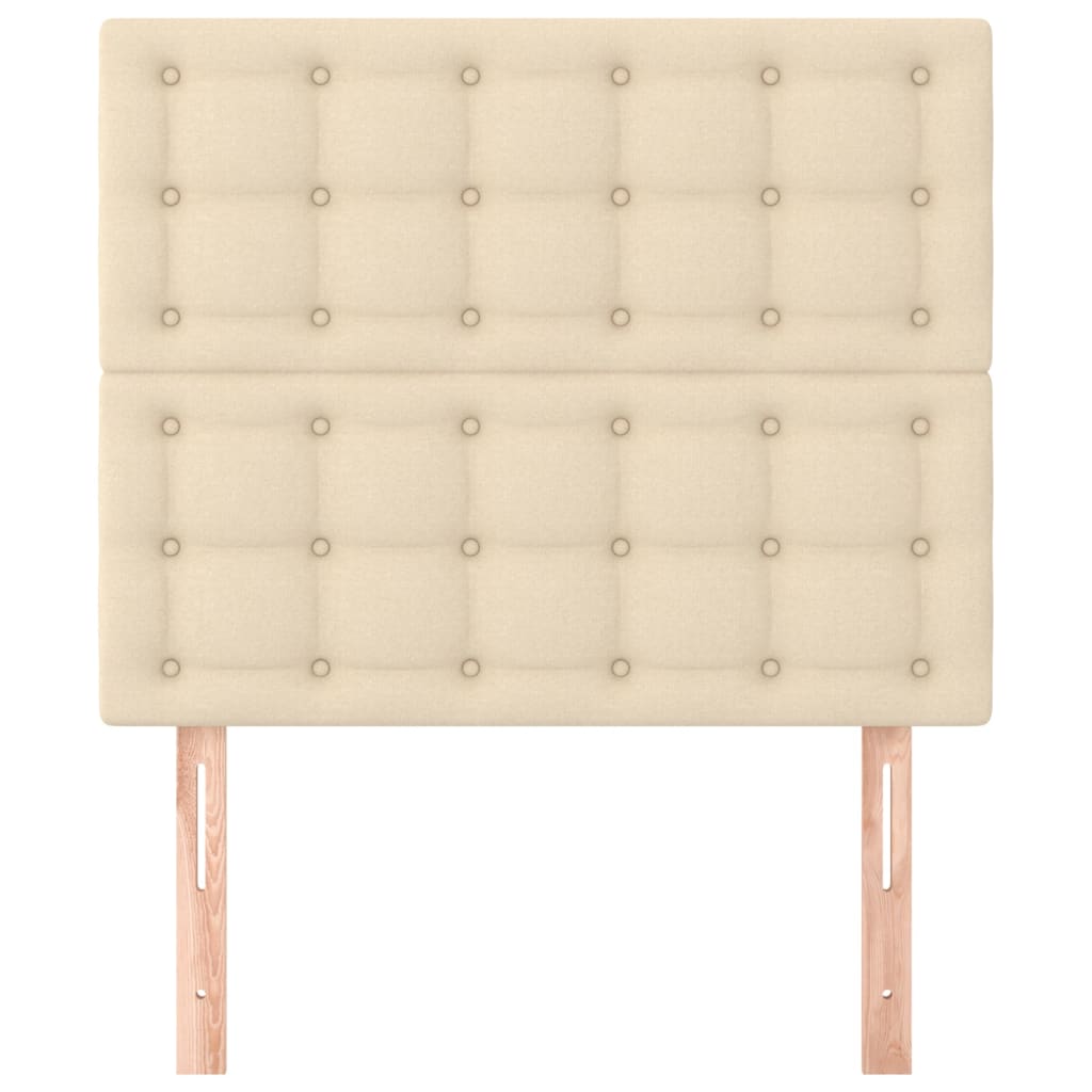 Têtes de lit 2 pcs Crème 80x5x78/88 cm Tissu - XIOS