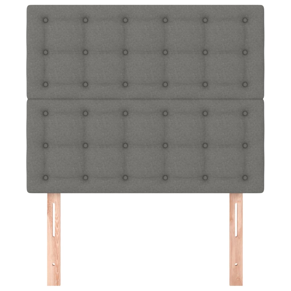 Têtes de lit 2 pcs Gris foncé 100x5x78/88 cm Tissu - XIOS