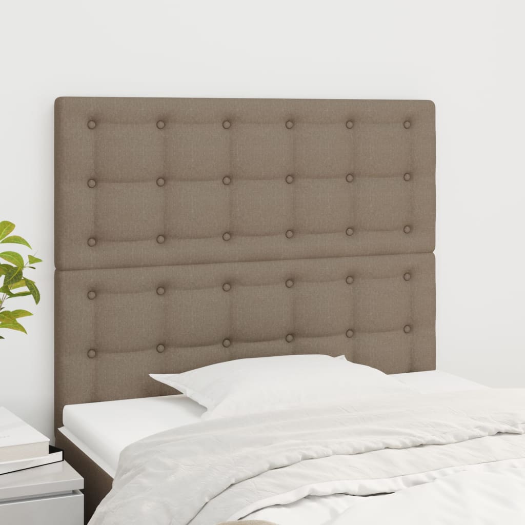 Têtes de lit 2 pcs Taupe 100x5x78/88 cm Tissu - XIOS