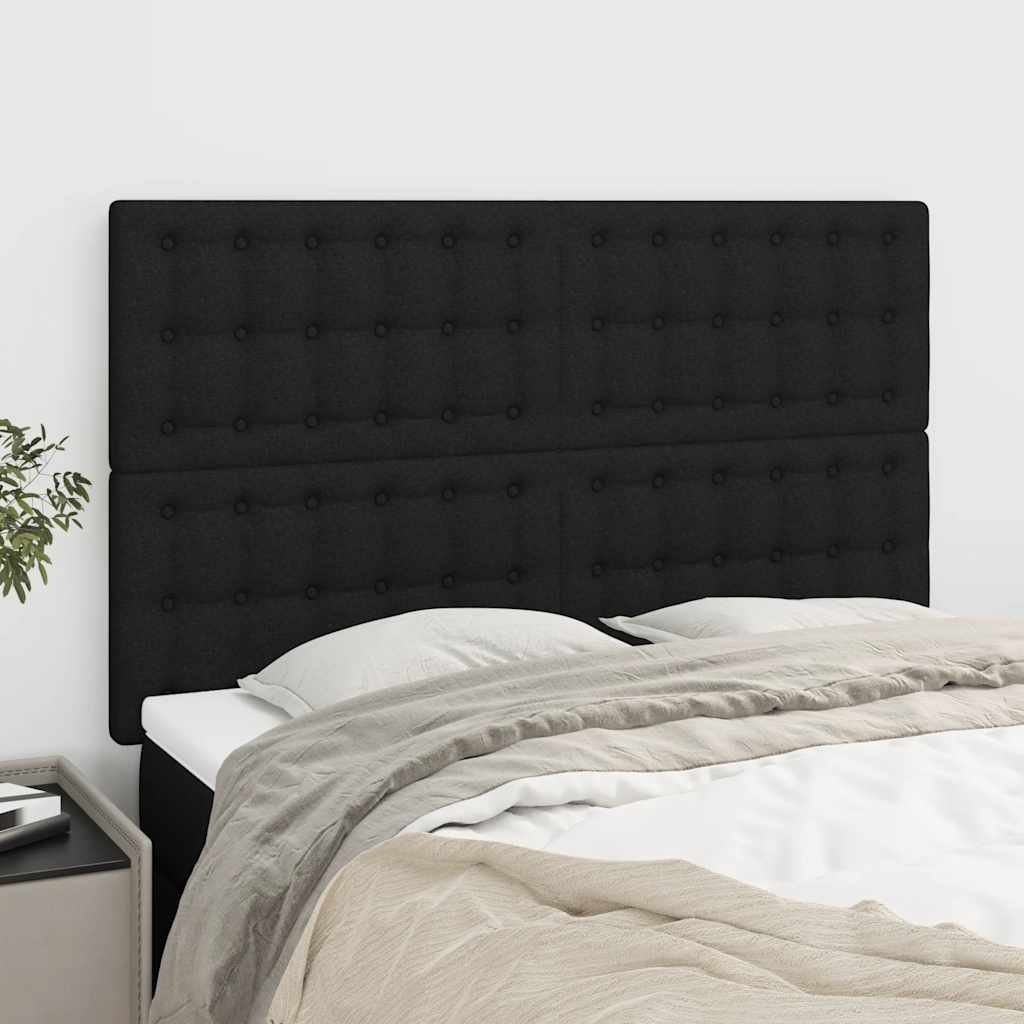 Tête de lit Noir 144x5x118/128 cm Tissu - XIOS