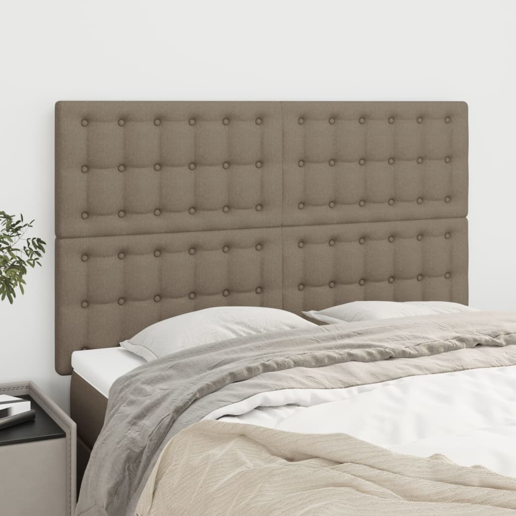 Têtes de lit 4 pcs Taupe 72x5x78/88 cm Tissu - XIOS