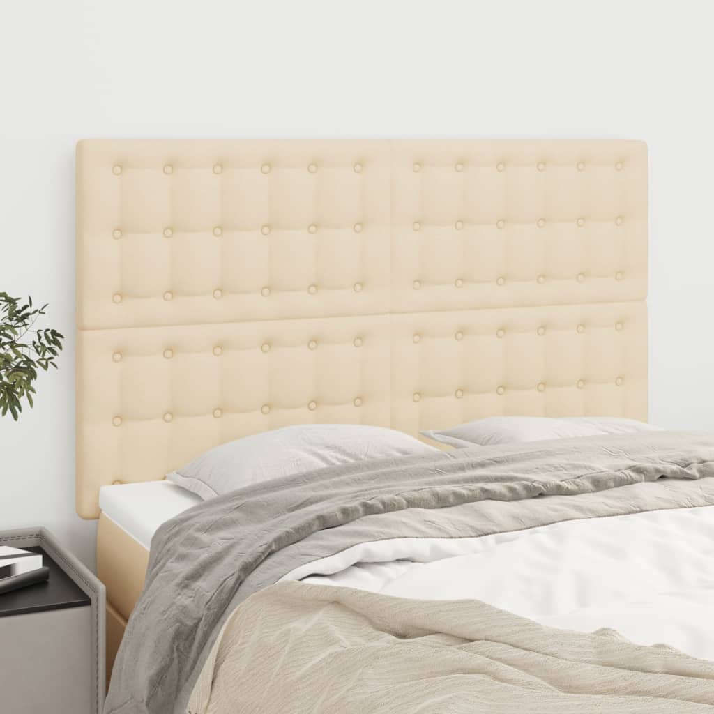 Tête de lit Crème 144x5x118/128 cm Tissu - XIOS