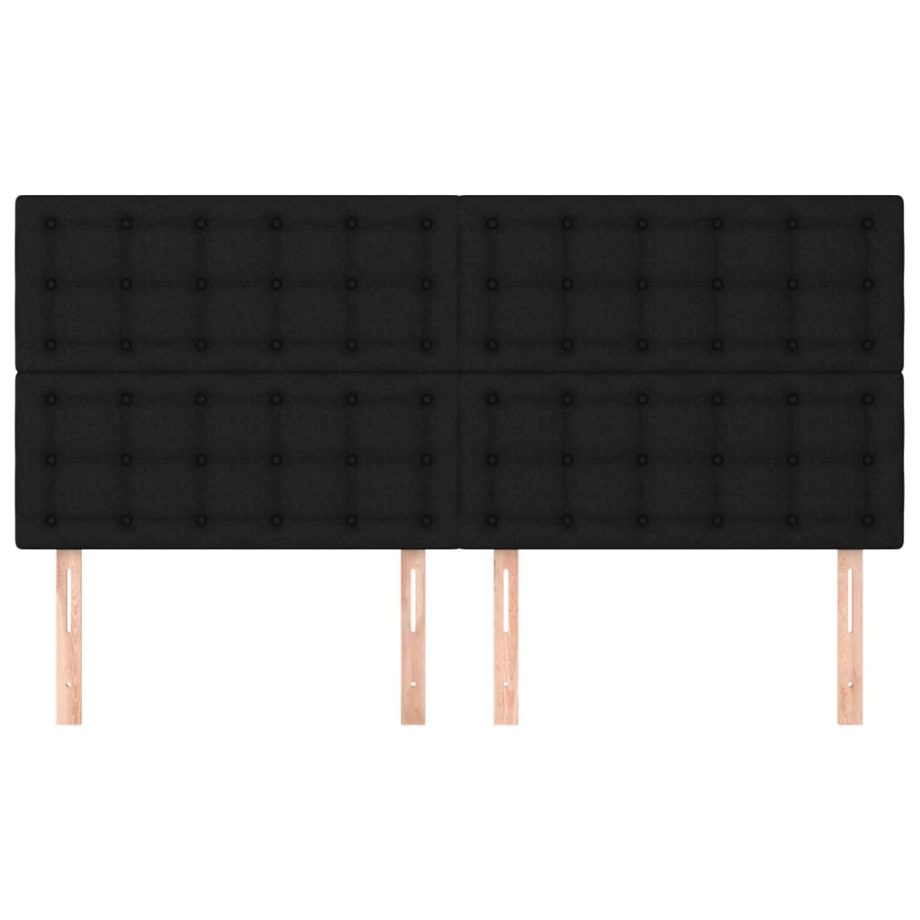 Tête de lit Noir 180x5x118/128 cm Tissu - XIOS