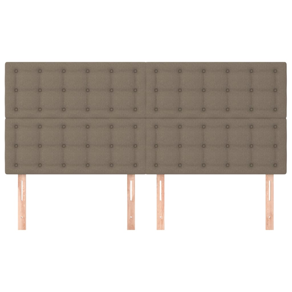Tête de lit Taupe 180x5x118/128 cm Tissu - XIOS