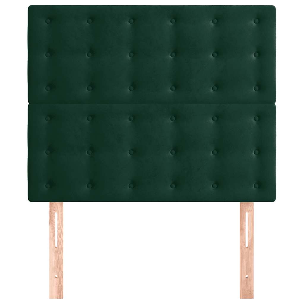 Tête de lit Vert foncé 80x5x118/128 cm Velours - XIOS