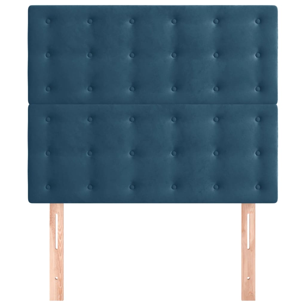 Têtes de lit 2 pcs Bleu foncé 90x5x78/88 cm Velours - XIOS