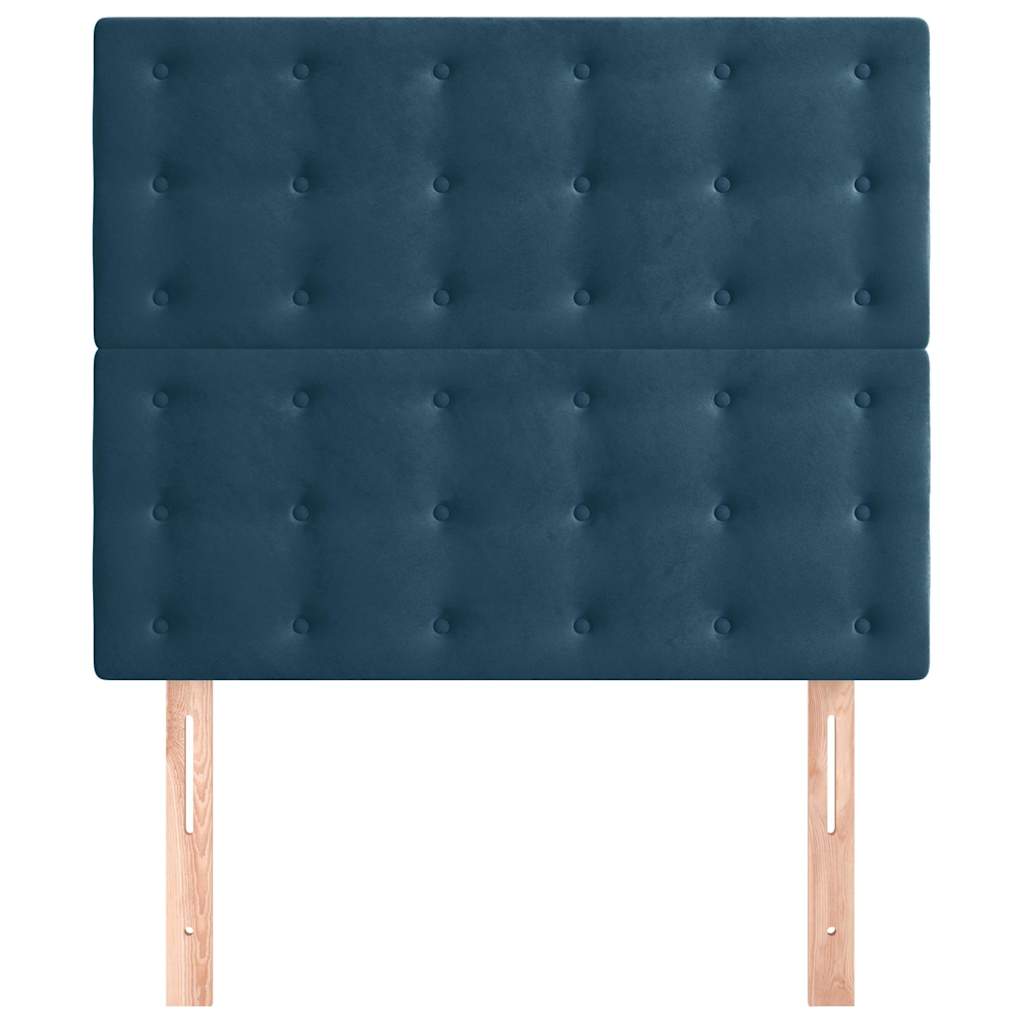 Tête de lit Bleu foncé 90x5x118/128 cm Velours - XIOS