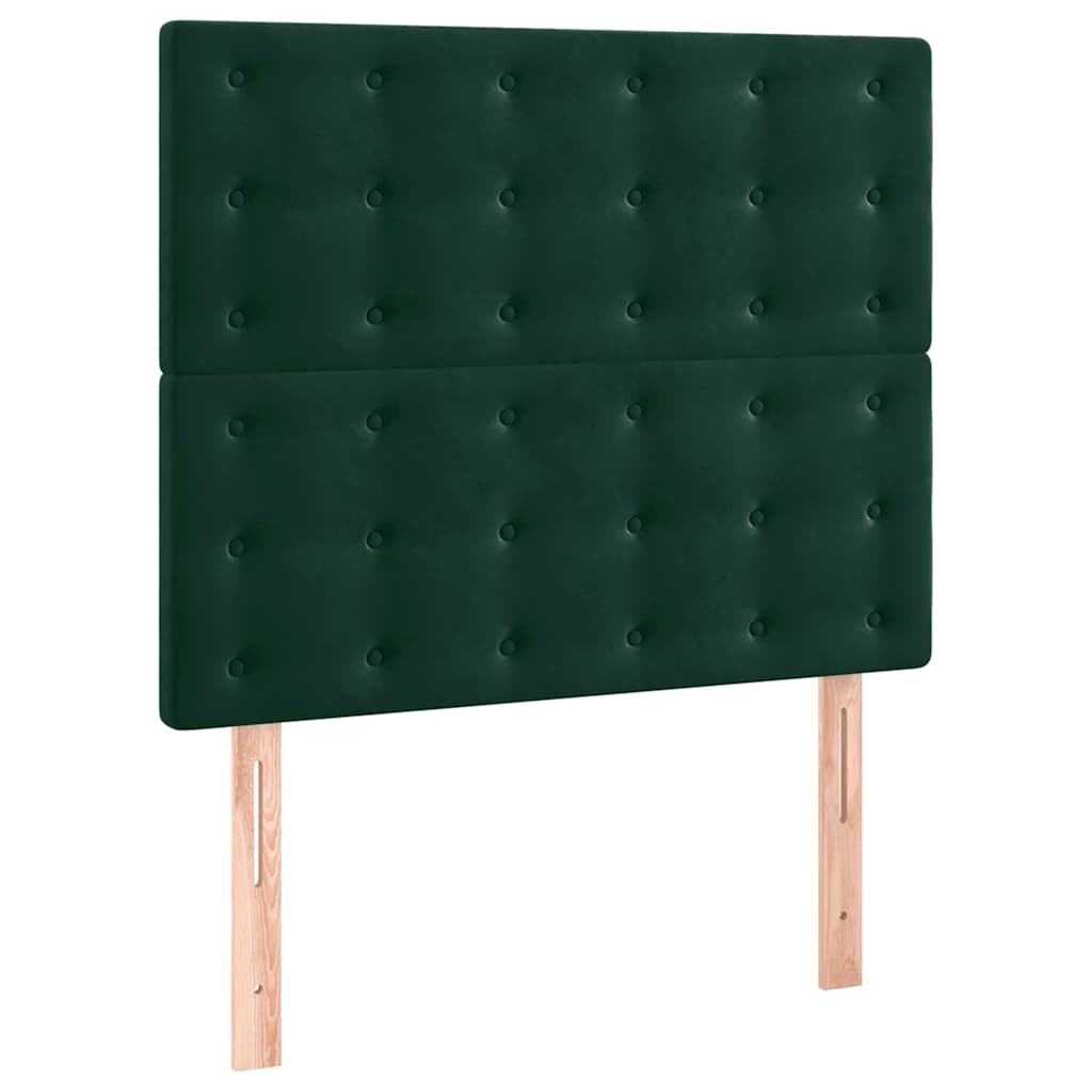 Tête de lit Vert foncé 100x5x118/128 cm Velours - XIOS