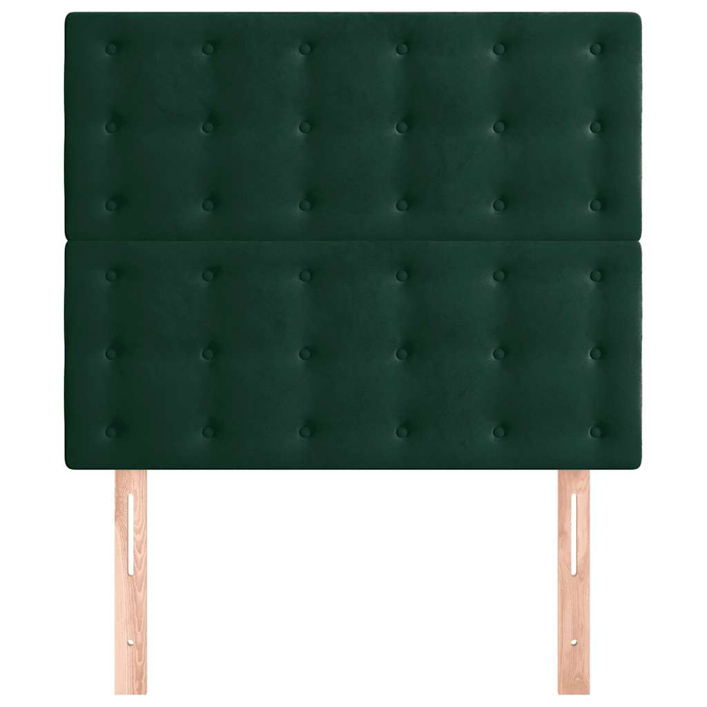 Tête de lit Vert foncé 100x5x118/128 cm Velours - XIOS