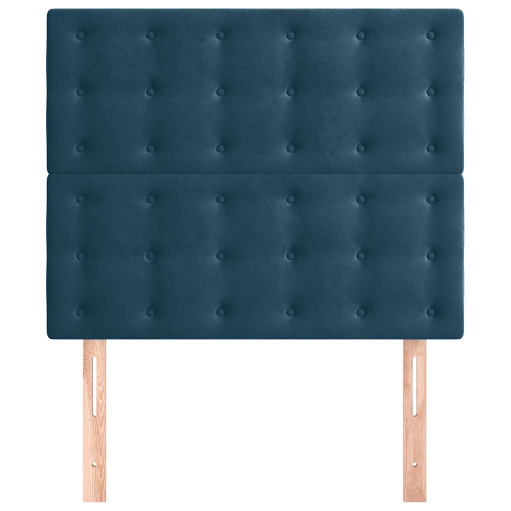 Tête de lit Bleu foncé 100x5x118/128 cm Velours - XIOS
