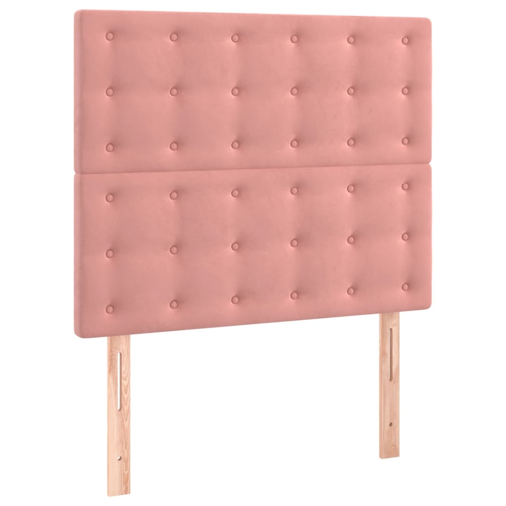 Têtes de lit 2 pcs Rose 100x5x78/88 cm Velours - XIOS