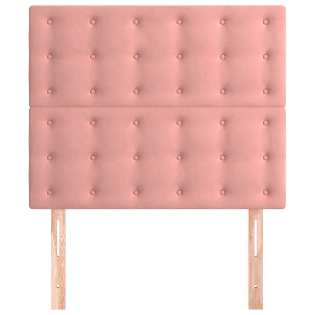 Têtes de lit 2 pcs Rose 100x5x78/88 cm Velours - XIOS