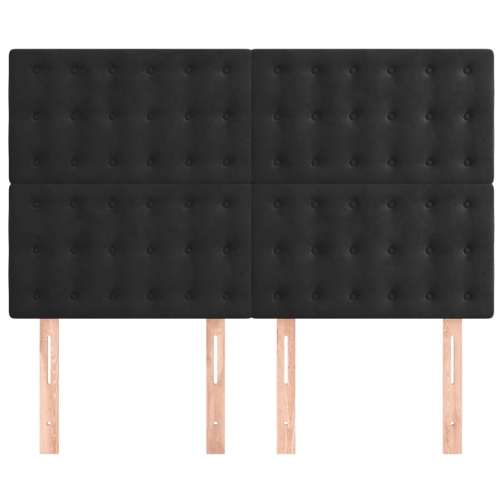 Tête de lit Noir 144x5x118/128 cm Velours - XIOS