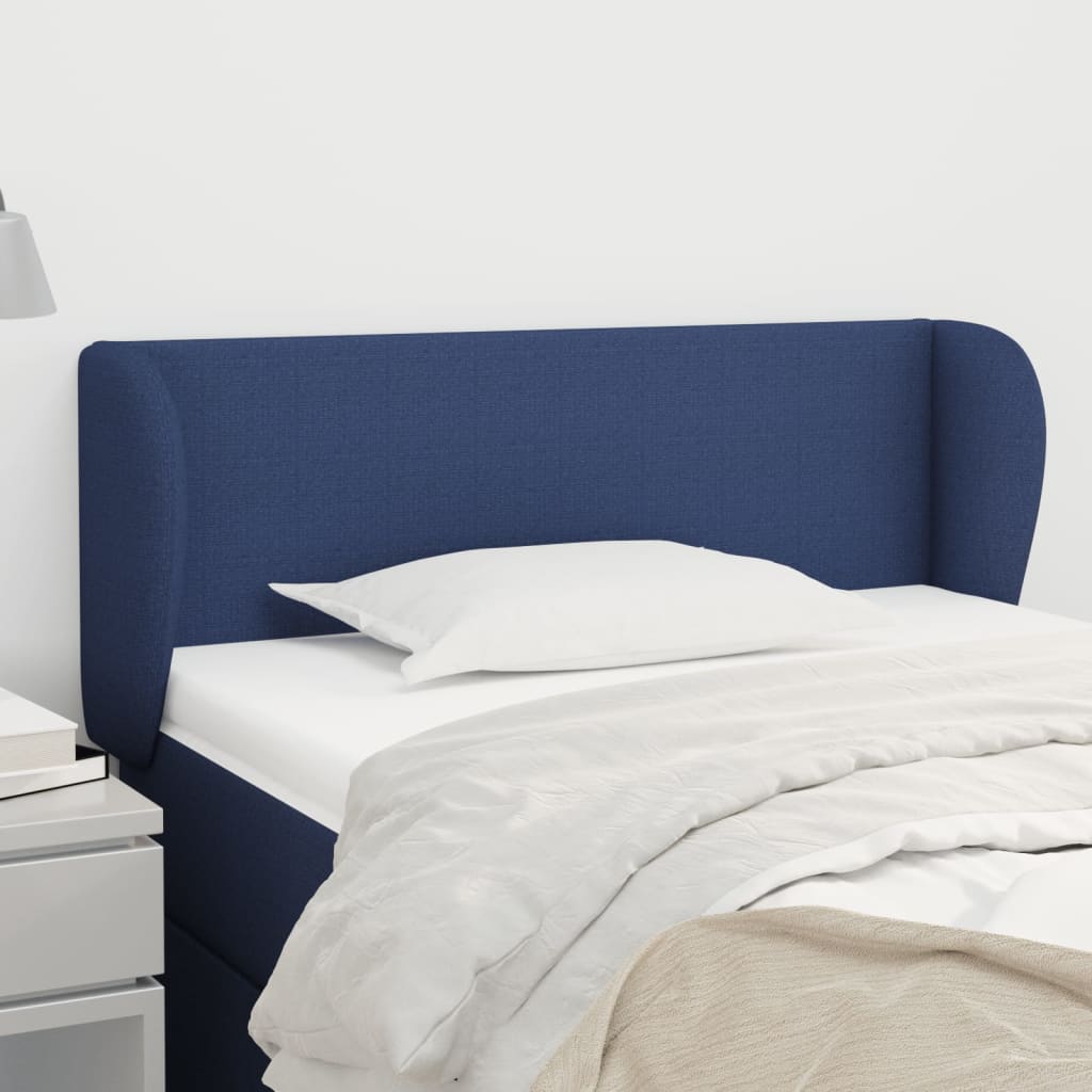 Tête de lit avec oreilles Bleu 83x23x78/88 cm Tissu - XIOS