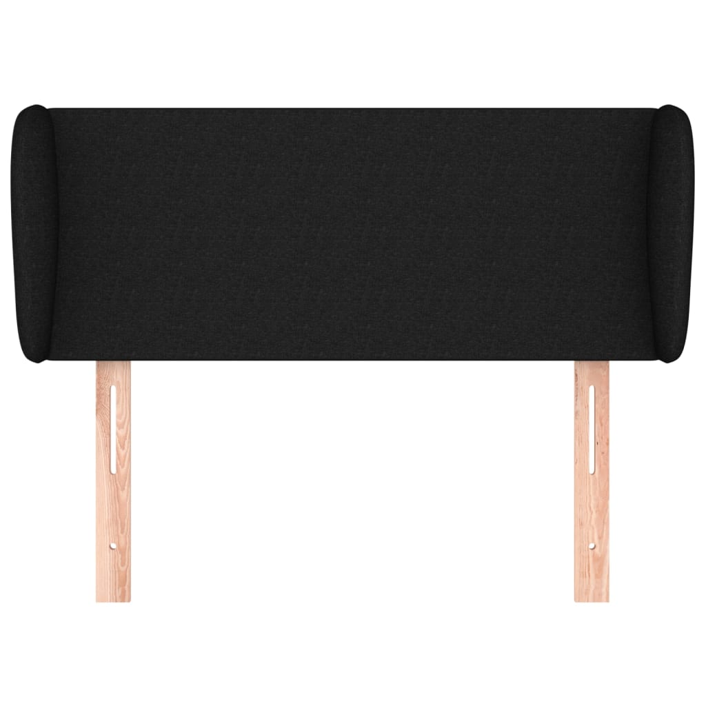 Tête de lit avec oreilles Noir 103x23x78/88 cm Tissu - XIOS