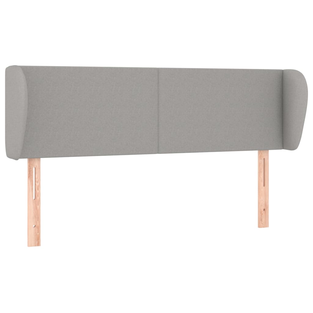 Tête de lit avec oreilles Gris clair 147x23x78/88 cm Tissu - XIOS
