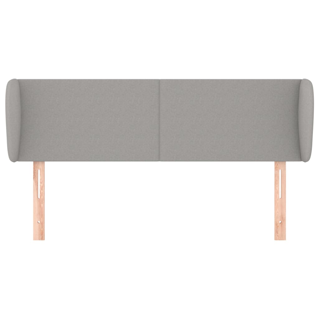 Tête de lit avec oreilles Gris clair 147x23x78/88 cm Tissu - XIOS