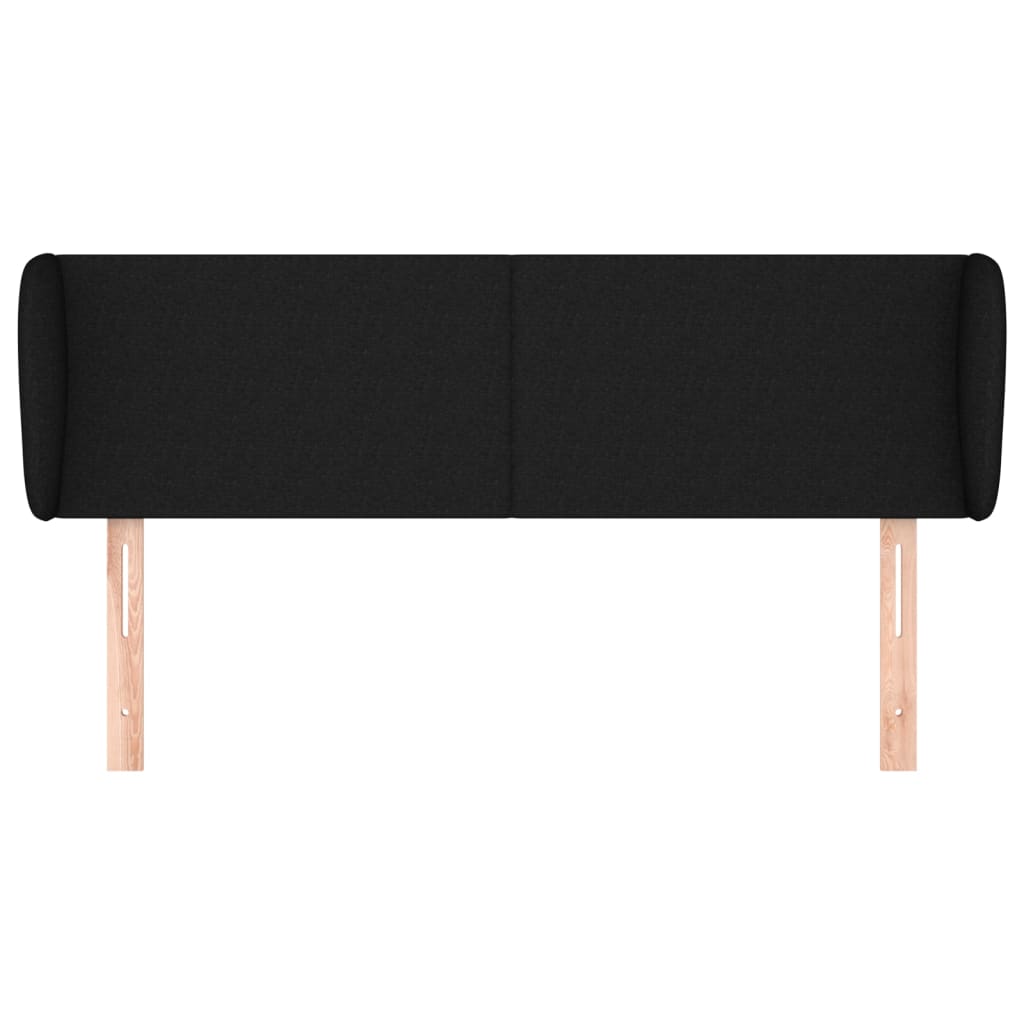 Tête de lit avec oreilles Noir 147x23x78/88 cm Tissu - XIOS