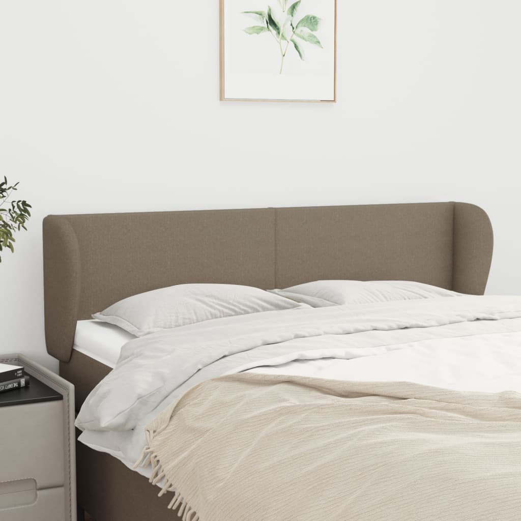 Tête de lit avec oreilles Taupe 147x23x78/88 cm Tissu - XIOS