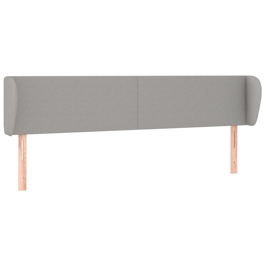 Tête de lit avec oreilles Gris clair 203x23x78/88 cm Tissu - XIOS