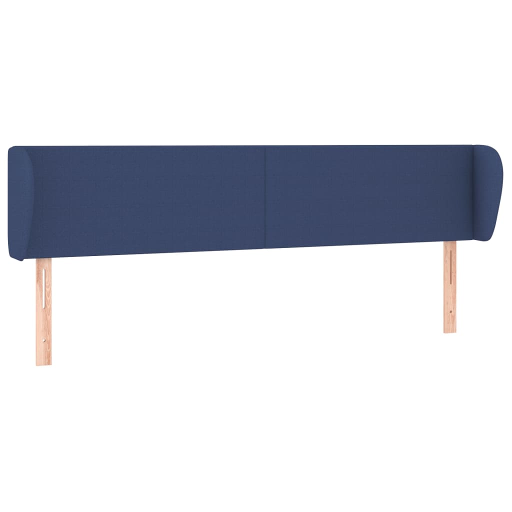 Tête de lit avec oreilles Bleu 203x23x78/88 cm Tissu - XIOS