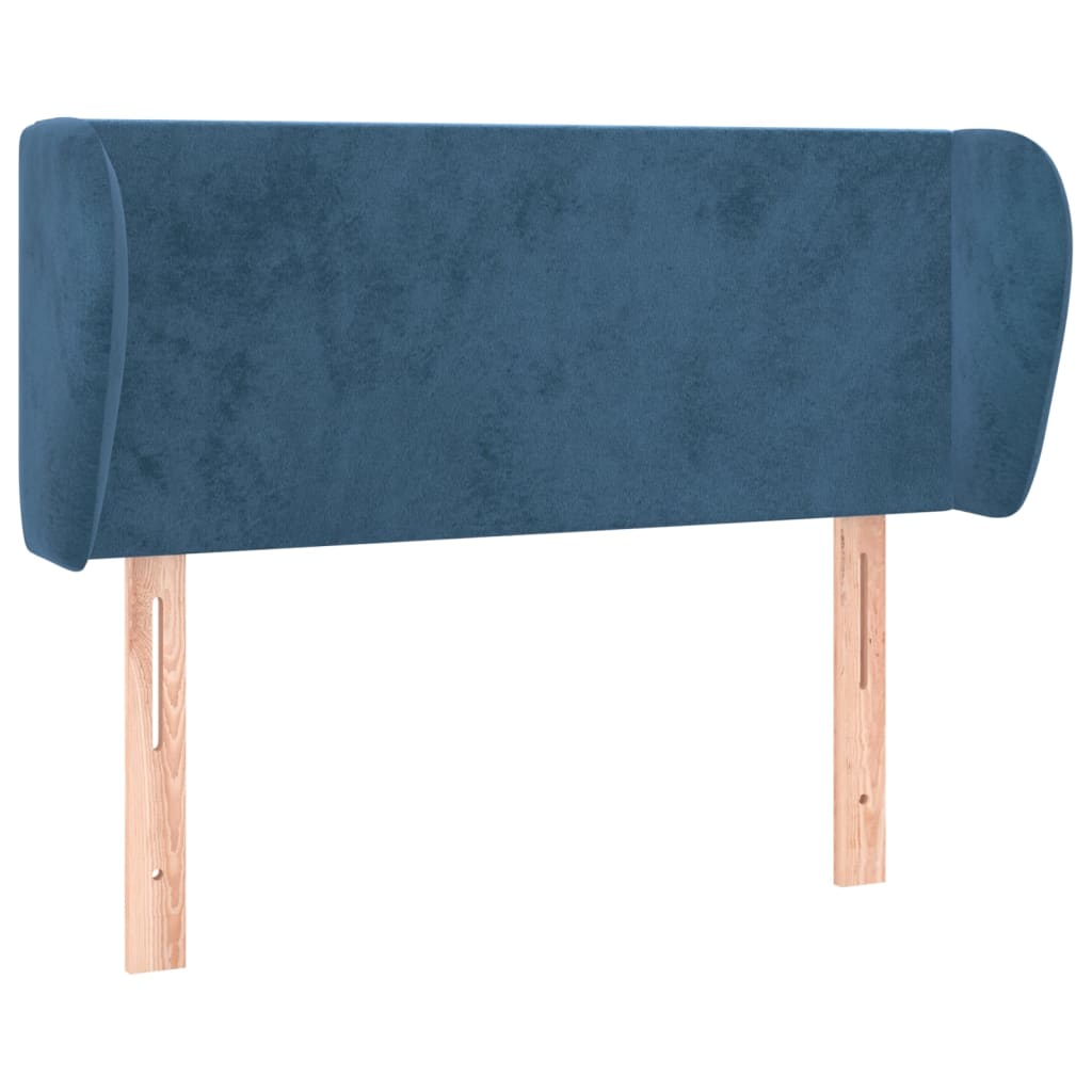 Tête de lit avec oreilles Bleu foncé 83x23x78/88 cm Velours - XIOS
