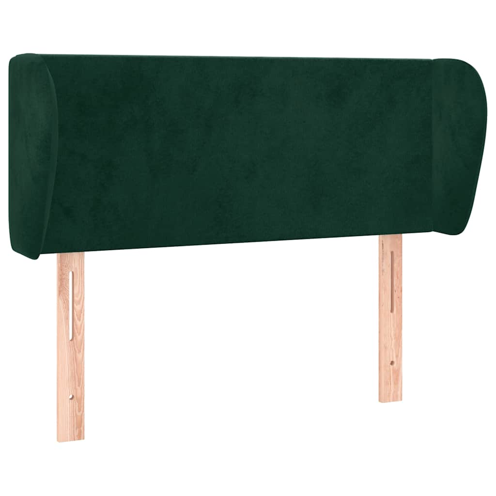 Tête de lit avec oreilles Vert foncé 93x23x78/88 cm Velours - XIOS
