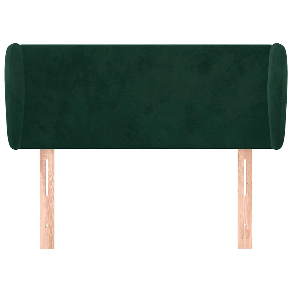 Tête de lit avec oreilles Vert foncé 93x23x78/88 cm Velours - XIOS