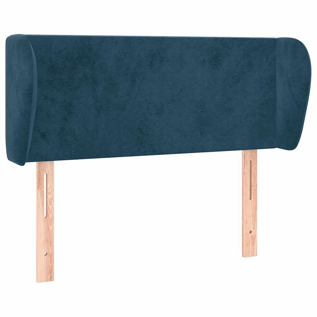 Tête de lit avec oreilles Bleu foncé 93x23x78/88 cm Velours - XIOS