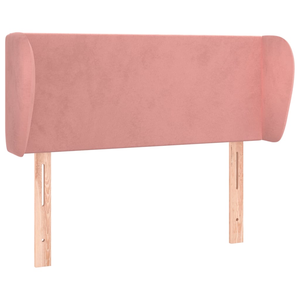 Tête de lit avec oreilles Rose 93x23x78/88 cm Velours - XIOS