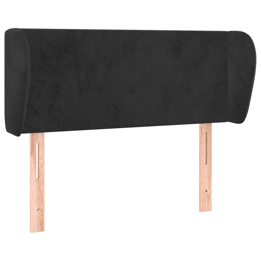 Tête de lit avec oreilles Noir 103x23x78/88 cm Velours - XIOS