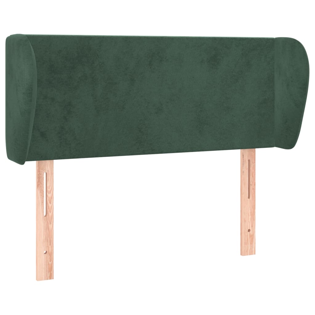 Tête de lit avec oreilles Vert foncé 103x23x78/88 cm Velours - XIOS