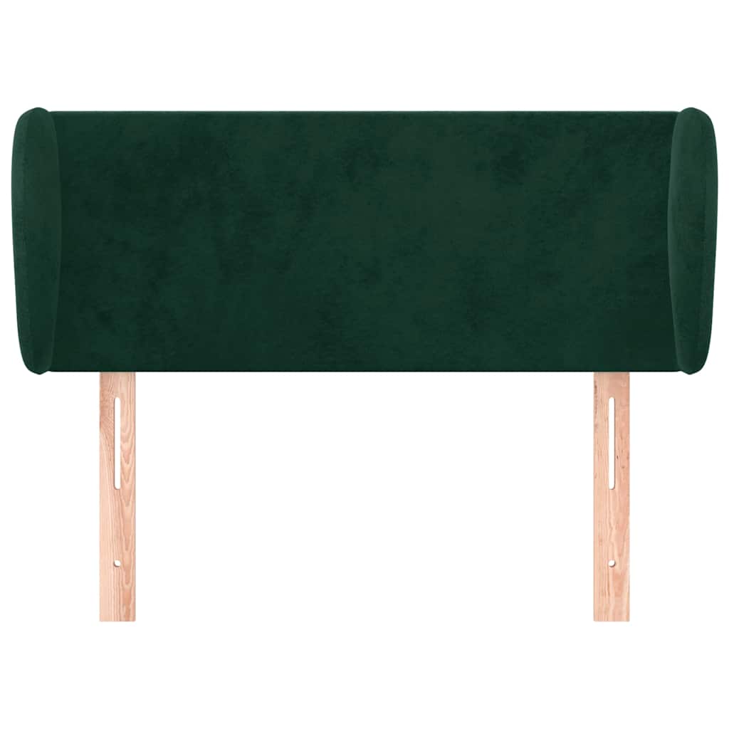 Tête de lit avec oreilles Vert foncé 103x23x78/88 cm Velours - XIOS