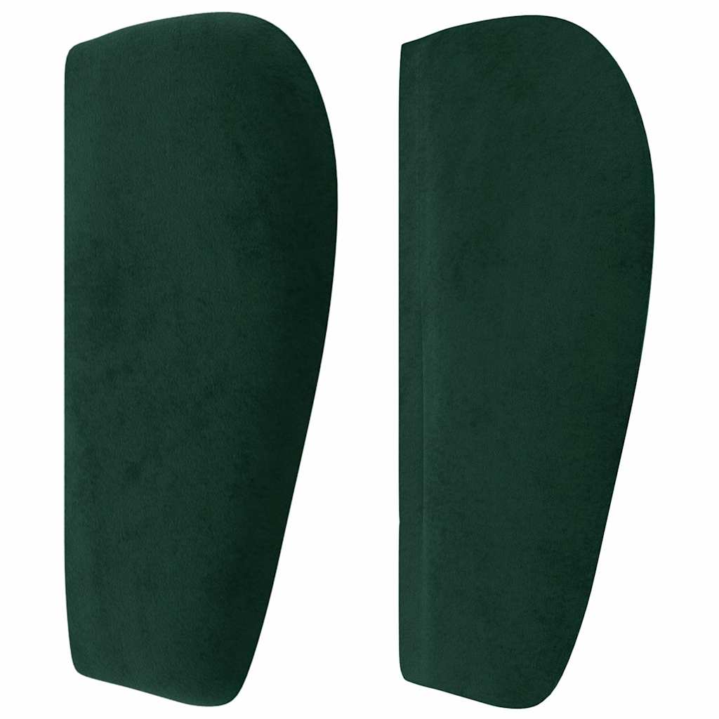 Tête de lit avec oreilles Vert foncé 103x23x78/88 cm Velours - XIOS
