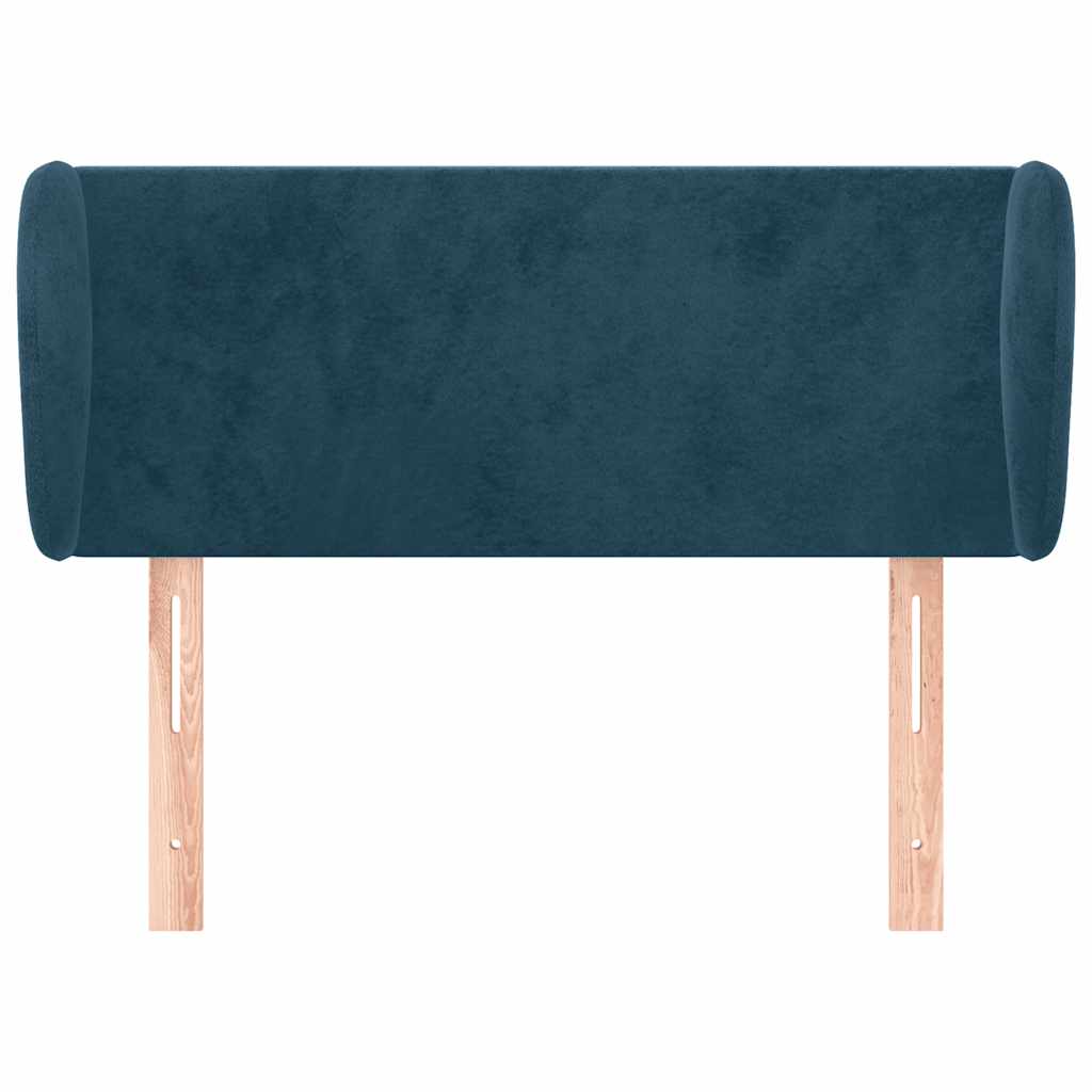 Tête de lit avec oreilles Bleu foncé 103x23x78/88 cm Velours - XIOS
