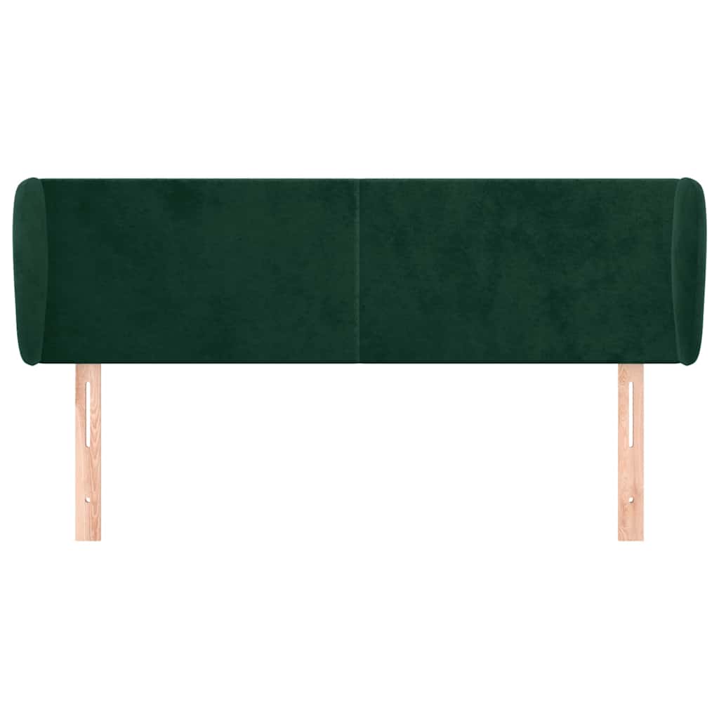 Tête de lit avec oreilles Vert foncé 147x23x78/88 cm Velours - XIOS