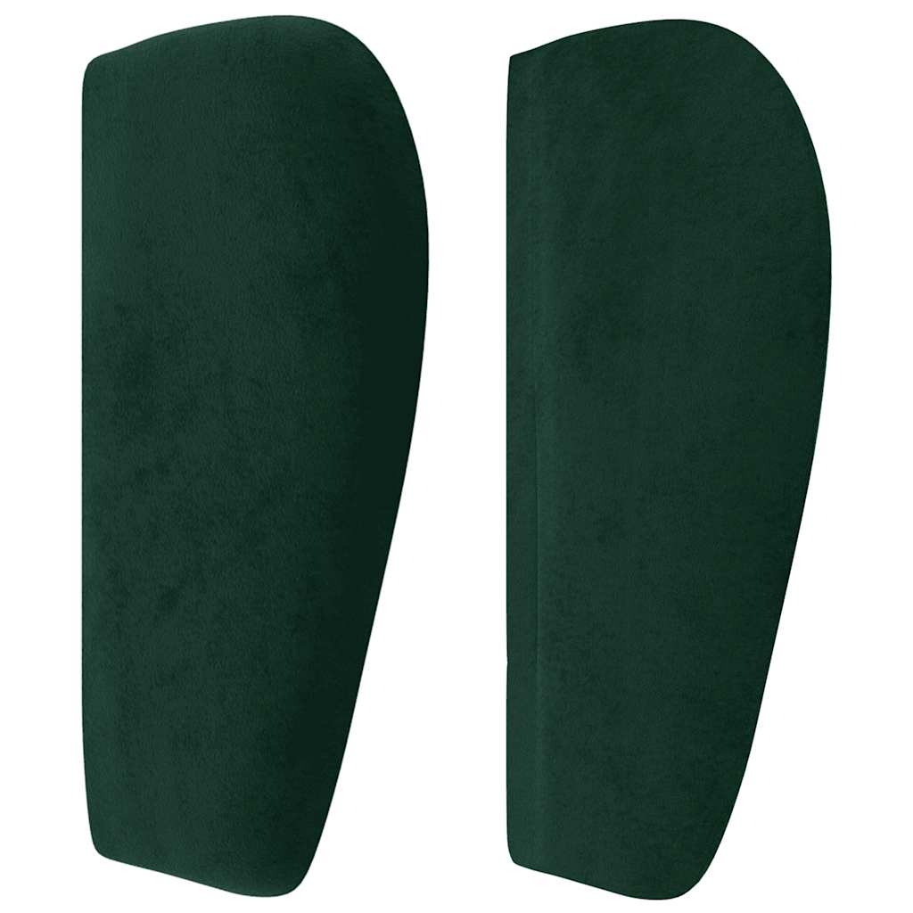 Tête de lit avec oreilles Vert foncé 147x23x78/88 cm Velours - XIOS
